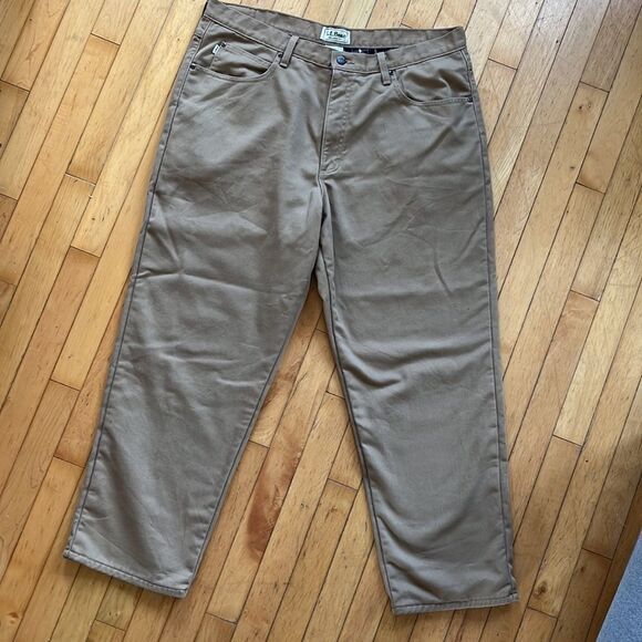 L.L.Bean fully flannel lined pants 38 X29 - Picture 3 of 10